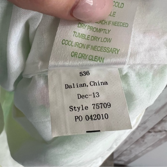 Lilly Pulitzer Green and White Patchwork Shift Dress 0 - Picture 4 of 7